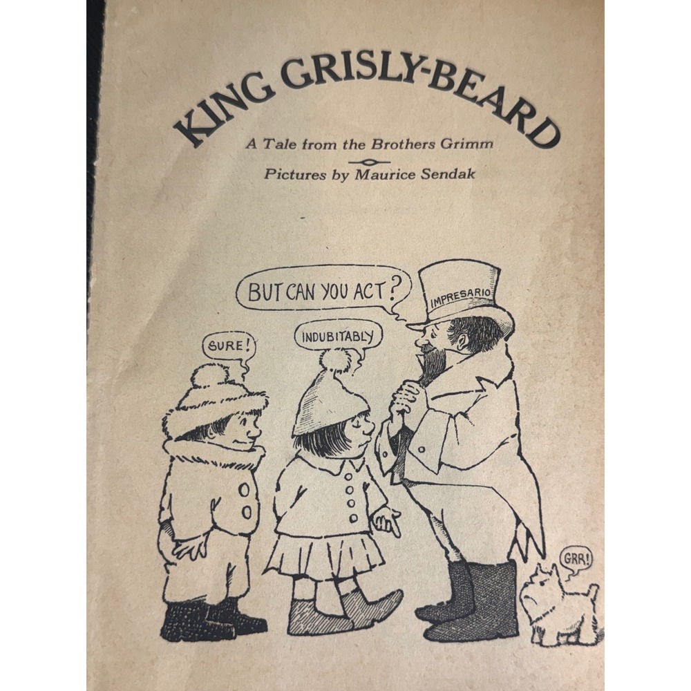 King Grisly-Beard Brothers‎ Grimm Maurice Sendak Illustrated Vintage Book